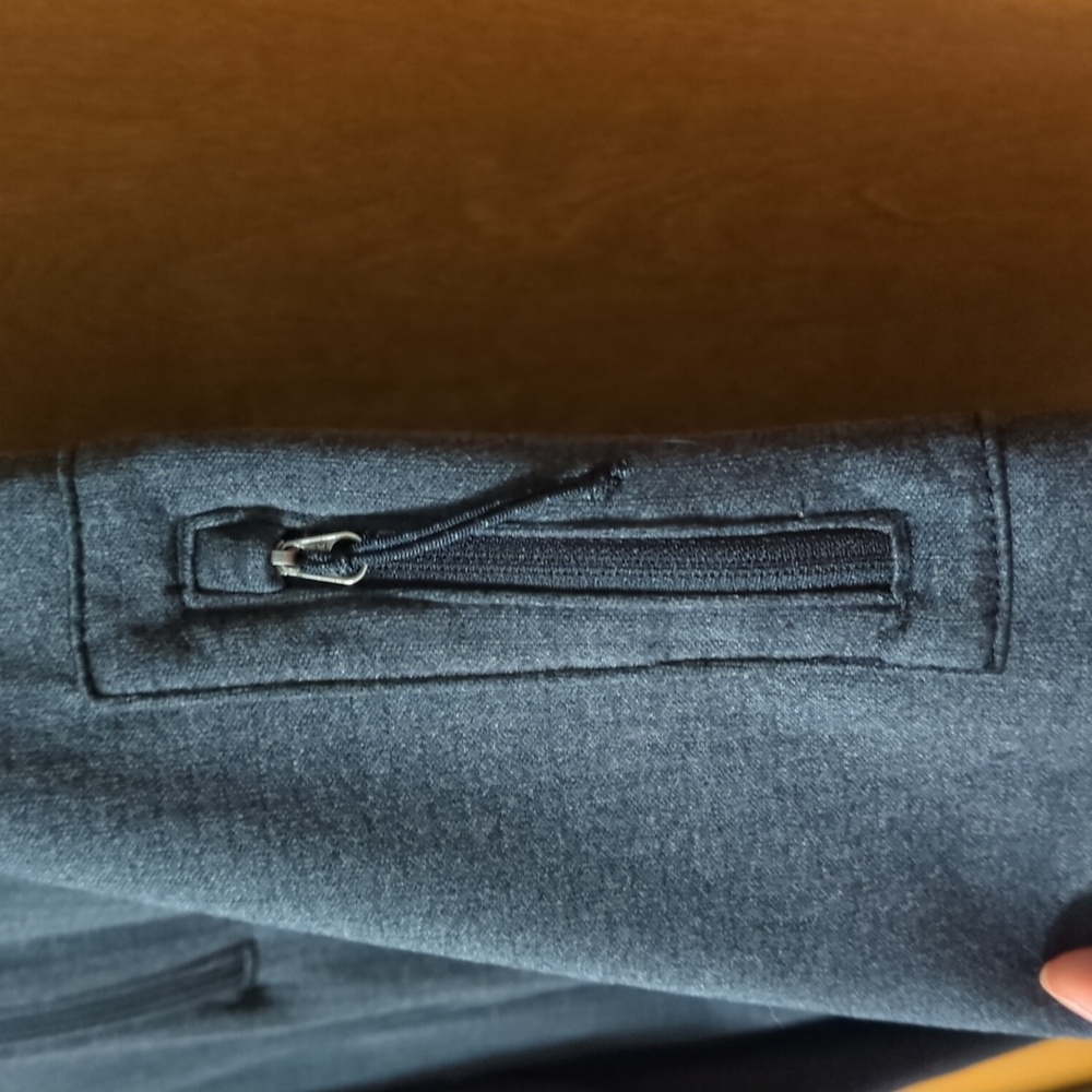 Columbia Park View 1/2 Zip Grid Fleece Jacket Omni-Wick Gray Thumbholes - Picture 7 of 14